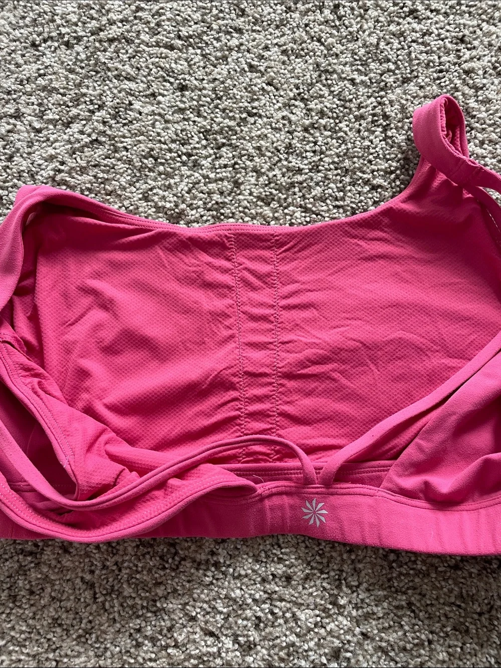Athleta Exhale Hot Pink Strappy Back Sports Bra